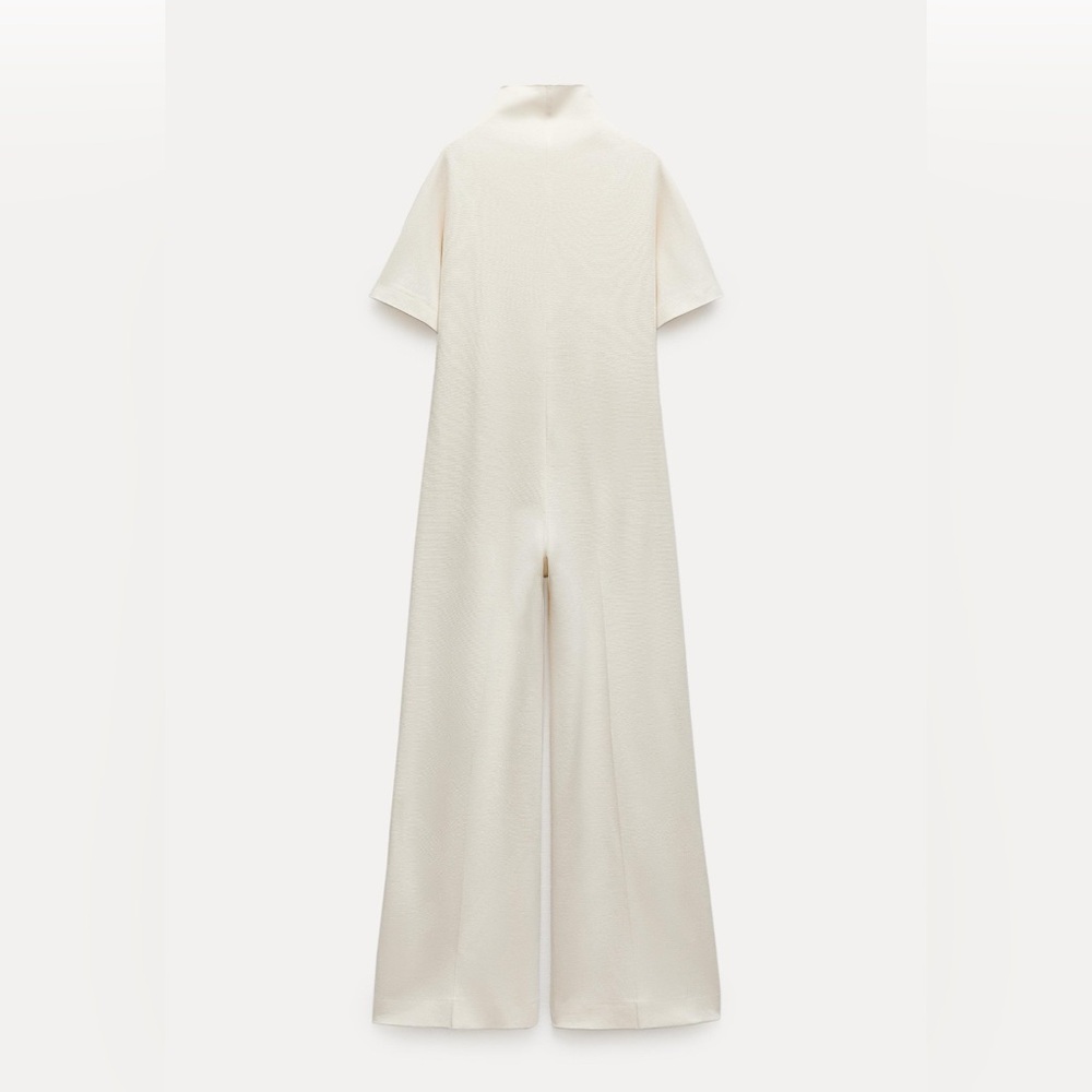 Elegant Cream Jumpsuit by ZARA - Picture 2 of 16